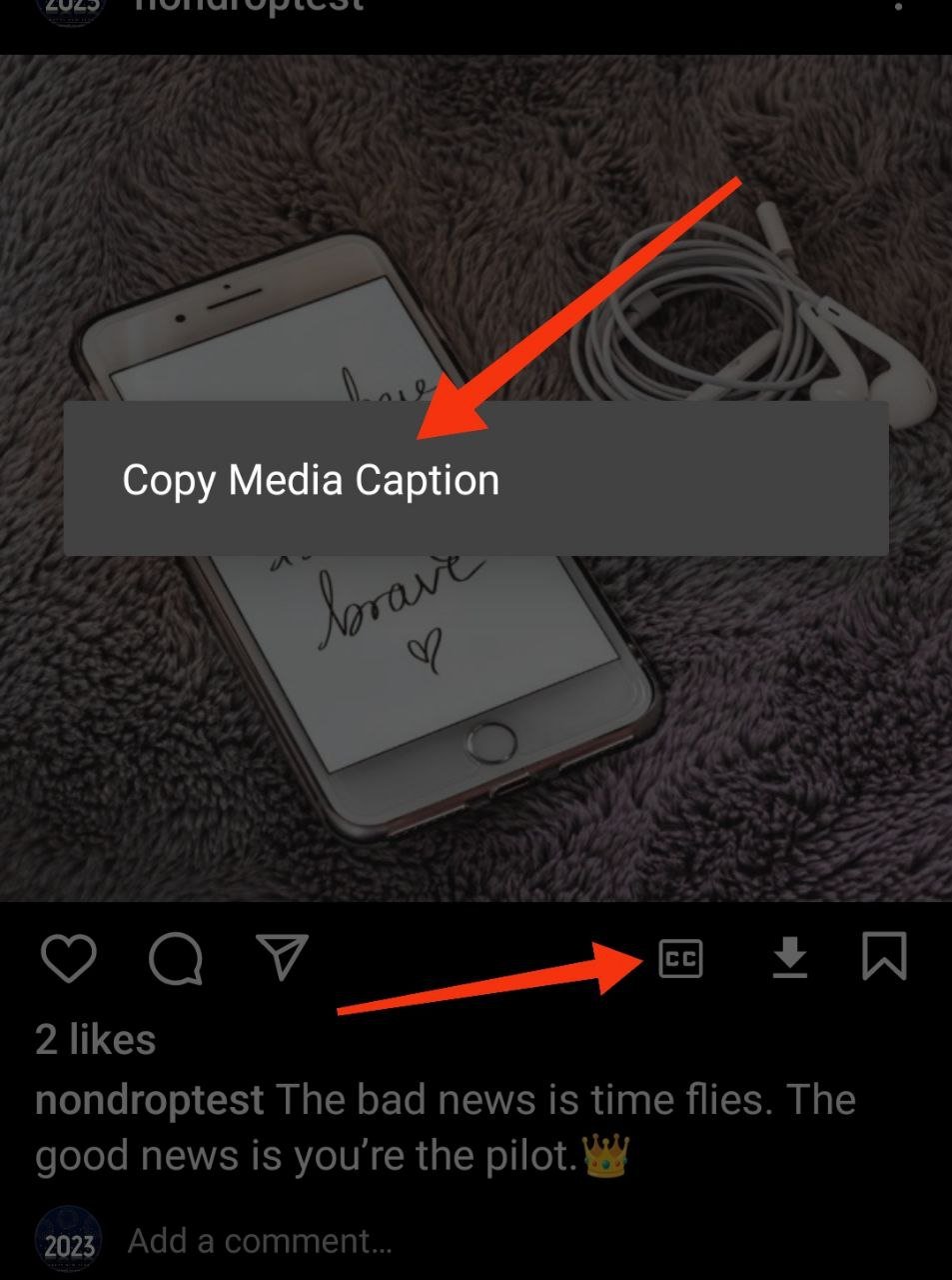 Copy Media Captions